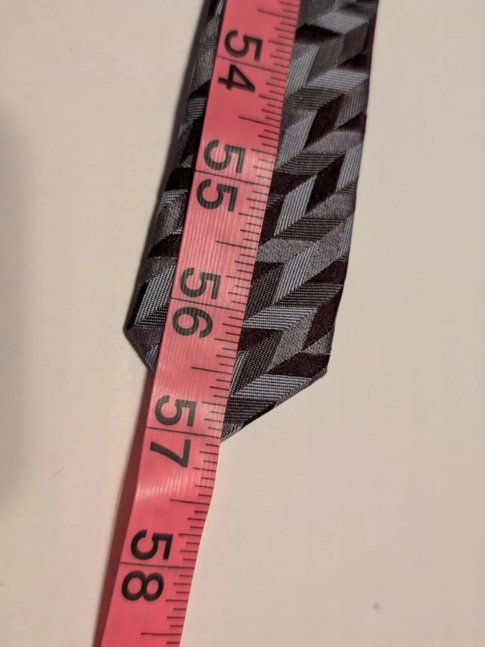 Emporio Armani Burgandy and Grey Geometric Pattern Tie Made in Italy NWT